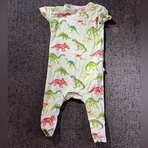 Posh Peanut Dinosaur Print Romper
